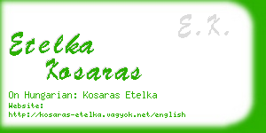 etelka kosaras business card